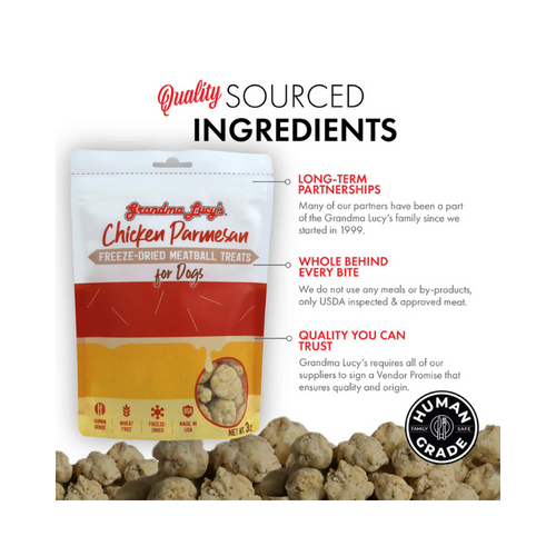 Grandma Lucy's Freeze Dried Chicken Parmesan Meatballs Dog Treats