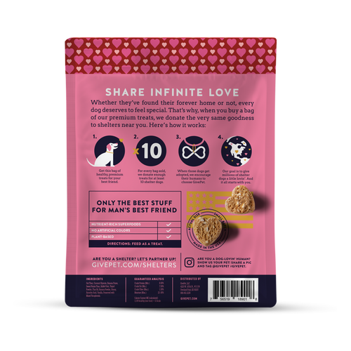 Limited Edition Valentine's GivePet Sugar Soft Baked Dog Treats 6 oz