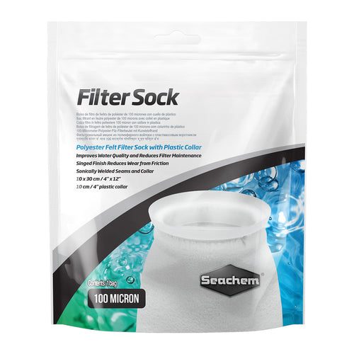 000116015516 1551 seachem polyester filter sock bag sump refugium 100 micron microns 4x12 4