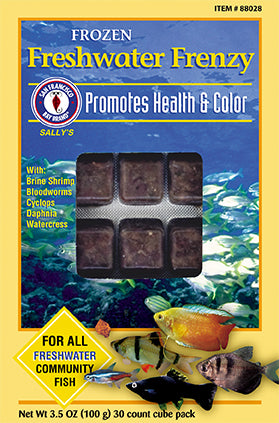 000945880286 88028 San Francisco Bay Brand Frozen Freshwater Frenzy Cubes aquarium fish food sfbb