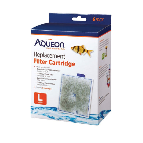 QuietFLow Aqueon Filter Cartridge Size Large 6 Pack 100106088 015905060882