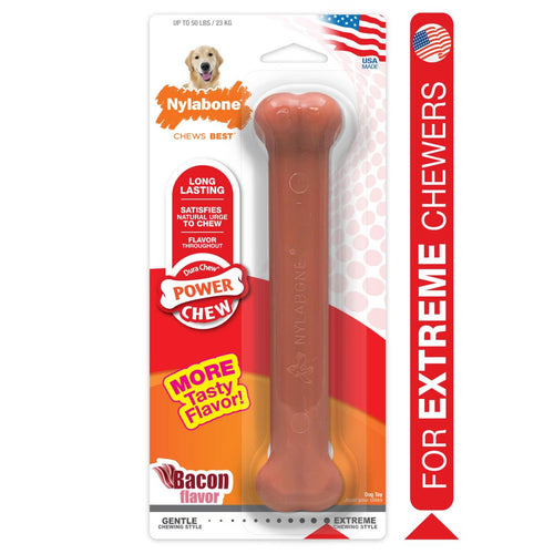 Nylabone DuraChew Power Chew Bacon Flavor Bone Toy NB104P 018214816249 dog large giant