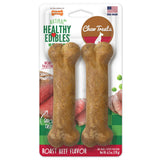 Nylabone Natural Healthy Edibles Roast Beef Chew Treats NE803TPP wolf medium 2 ct count pack