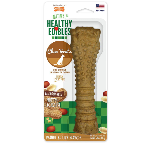 Nylabone Natural Healthy Edibles Peanut Butter Flavored Bones - Souper/X-Large