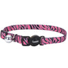 Safe Cat Fashion Adjustable Breakaway Collar with Bell - Pink Zebra