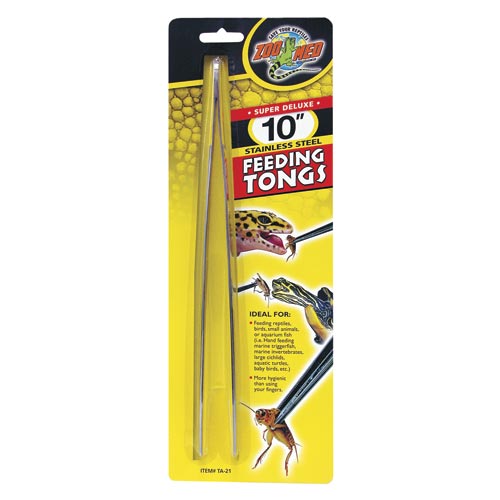 Zoo Med Stainless Steel Feeding Tongs 10  097612622102 super deluxeinch TA-21 TA 21 