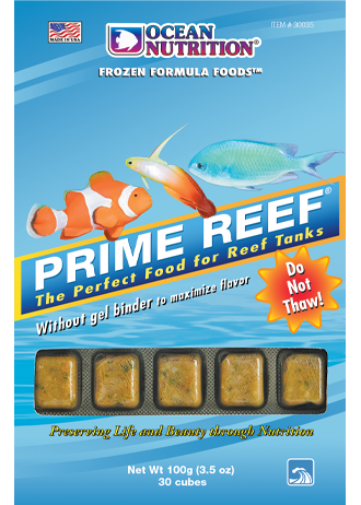 30035 09831300353 ocean nutrition prime reef frozen fish food cubes 3.5 oz