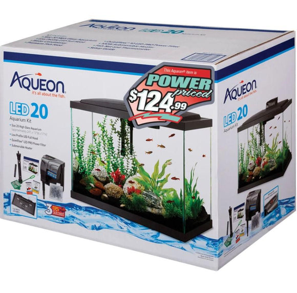 Aqueon LED 20 Gallon High Starter Aquarium Kit power priced 015905402323 cheap inexpensive