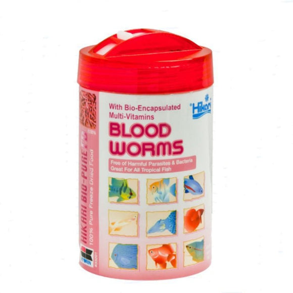 042055332019 33201 Hikari Bio-Pure Freeze Dried Blood Worms bloodworms tropical fish food .42 oz ounces