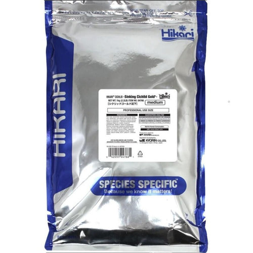 Hikari Sinking Cichlid Gold Color Enhancing Pellets large bag aluminum foil medium 2.2lb 2.2 lbs 1 kilo 04766  042055047661