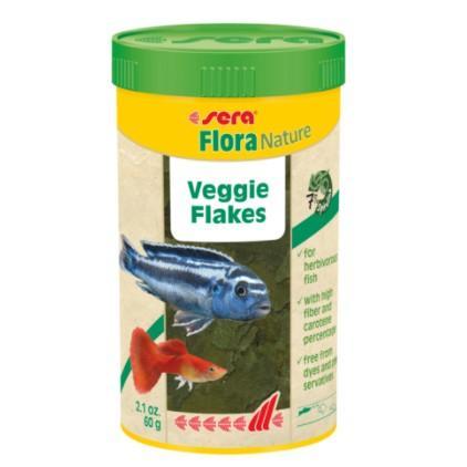 Sera Nature Flora Flake - Veggie Flakes for Herbivores