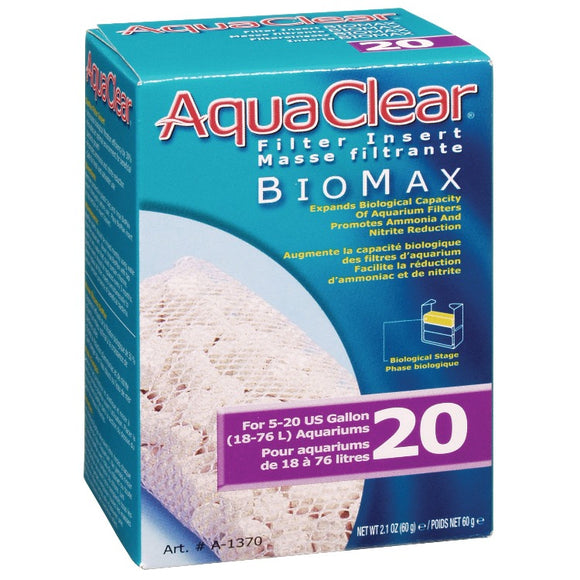 AquaClear 20 BioMax Filter Insert A1370 A-1370 a 1370 Fluval  015561113700