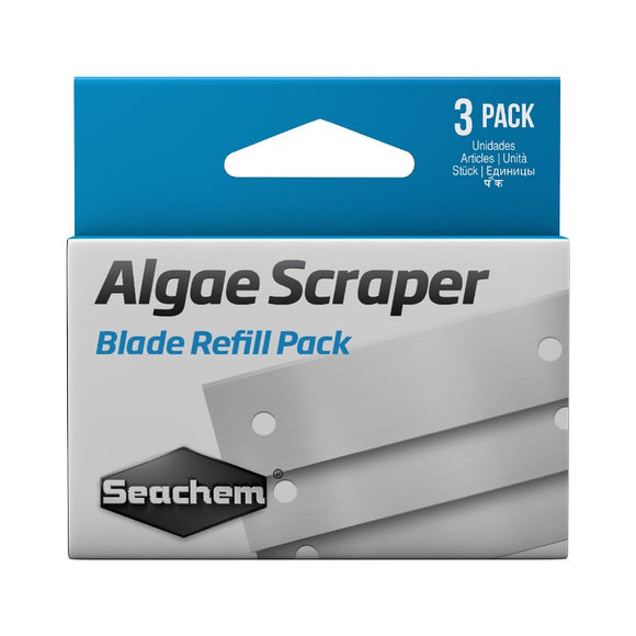 3212 000116032124 Seachem algae scraper blade refill pack 3 3/pk stainless steel ss glass