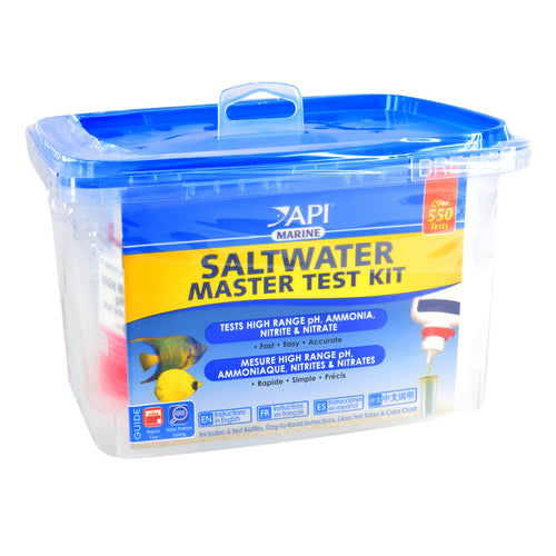 API Test Kit Saltwater Master 401M  317163134016 550 tests high range pH ammonia nitrite nitrate