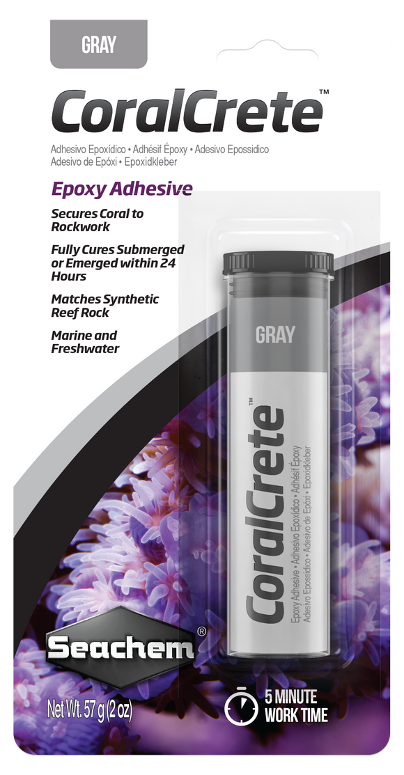 Seachem CoralCrete - Epoxy Adhesive, Gray or Purple