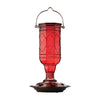 More Birds Hummingbird Feeder - Jewel Glass Red 20 oz