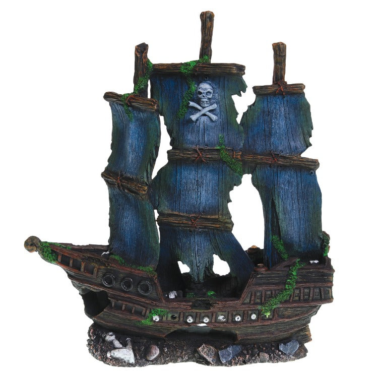 fish tank accessories shipwreck UNEAK With both light Aquarium Ornaments - Subcategory_Sunken Ships