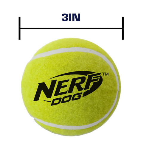 NERF DOG Squeak Tennis Balls Large 2pk