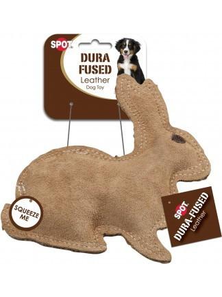 ethical pet spot dura fused leather rabbit dog toy 4205  077234042052