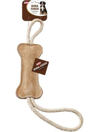 ethical pet spot dura fused leather bone tug dog toy 4438 077234044384