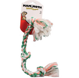 Mammoth Flossy Chews Color 3 Knot Rope Tug - Multi Color