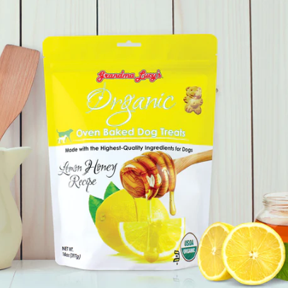 Grandma Lucy's Organic Oven Baked Lemon Honey Dog Treats 14 oz