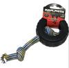 Mammoth Tirebiter II with Multi-Color Rope - Natural Rubber for Extreme Chewers