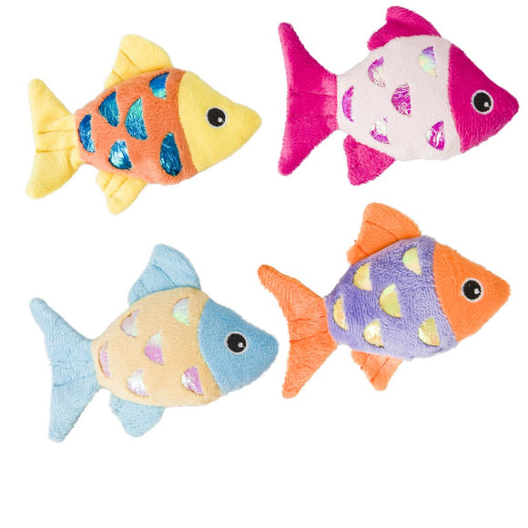 SPOT Shimmer Glimmer Fish with Catnip Cat Toy Tropical sparkle 52075 077234520758 catnip cat toy pet products ethical