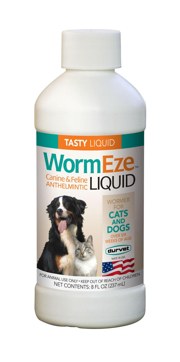durvet WormEze™ Liquid for Dogs, Cats, Puppies & Kittens 8 oz