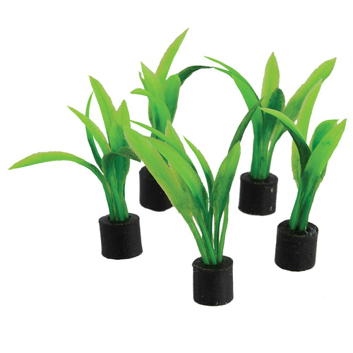Artificial Plant Green Mini Sword Plant 5 Pack