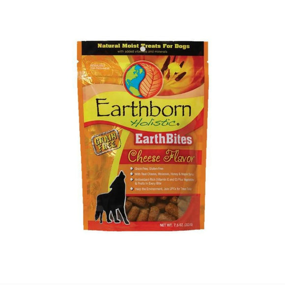 Earthborn Holisitic EarthBites Cheese Flavor Dog Treats 7.5 oz Media 1 of 3 grain free grain-free moist 034846722024