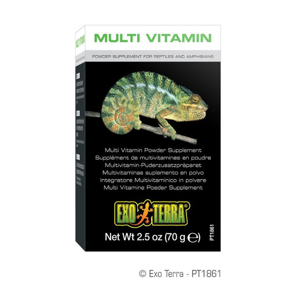 015561218610 PT1861 Exo Terra Reptile Multi Vitamin Powder Supplement 2.5 oz vitamins