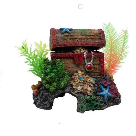 GloFish Aquarium Ornament Air-Action Treasure Chest XL