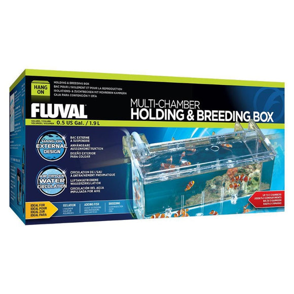 Fluval Hang-On External Isolation & Breeding Box - Large multi-chamber .5 gallon 015561109437 10943
