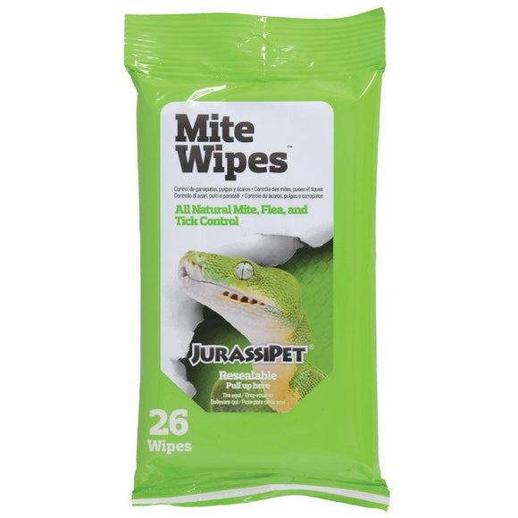 JurassiPet Mite Wipes 26 pack wipes All Natural Flea Tick & Mite Control and 000116085410 854 seachem
