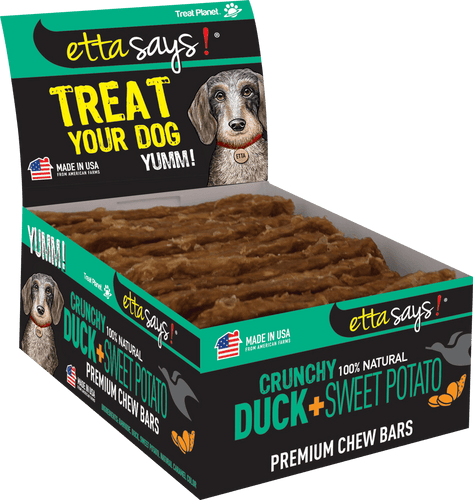 856595005353 Etta Says! Duck + Sweet Potato Premium Chew Bar dog treat and &