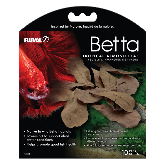 Fluval Betta Tropical Almond Leaves - 10 Pack