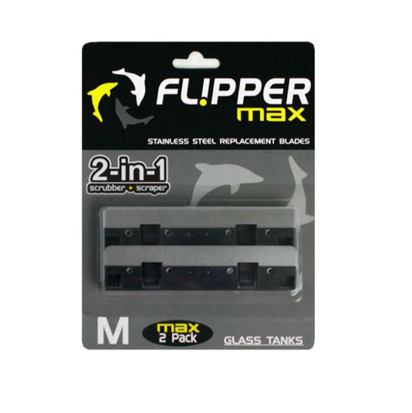 748252426826 Flipper MAX Replacement Stainless Steel Scraper Blades for Glass Aquariums cleaning magnet