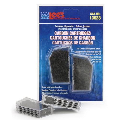 Lee's Under Gravel Filter Premium Carbon Cartridges, Disposable, Twin Pack 13023 010838130237