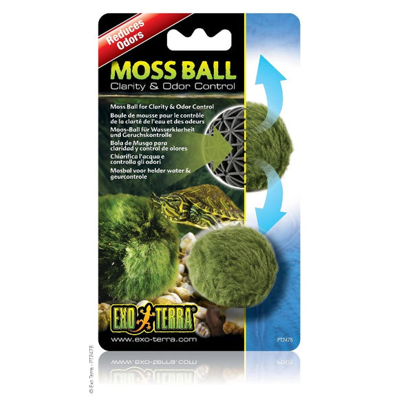 015561224789 Exo Terra Aquatic Moss Ball - Clarity & Odor Control PT2478 