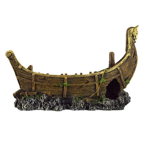 fish tank accessories boat Ornament Shipwreck Viking Boat - Grandville, MI