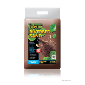 Exo Terra Riverbed Sand, Brown  Amber Aquatic Terrarium Substrate 10 lb pt3107 015561231077