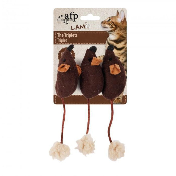 All For Paws Lamb The Triplets Cat Toys - Infused with Catnip