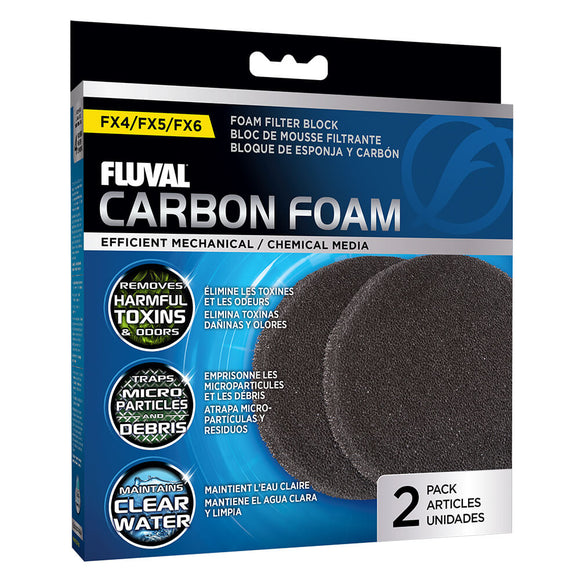 A249 015561102490 Charcoal Carbon Foam Fluval FX4 FX5 FX6 pad 2 pack