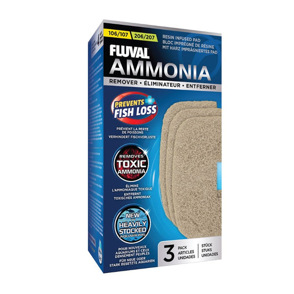 Fluval Canister Ammonia Remover Pads, 3 Pack 106-107 & 206-207 Premium Filter A-257 A257 015561102575