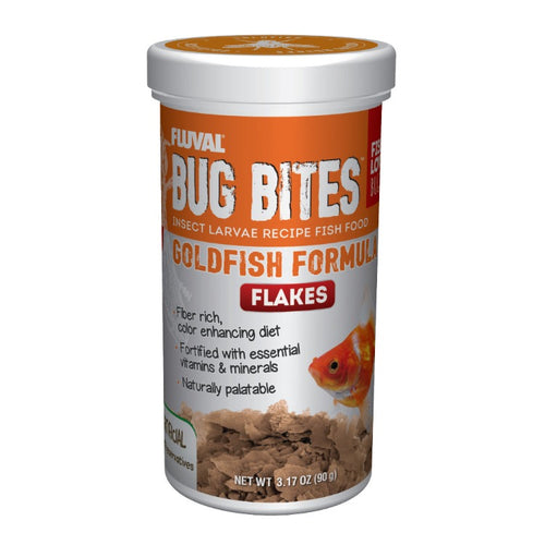 Fluval Bug Bites Goldfish Formula Flakes A7340 3.17 oz 90 g grams  015561173407 