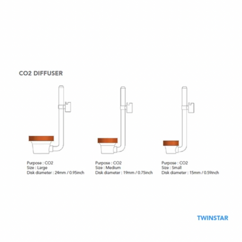 ADA CO2 Diffuser - Twinstar New Style L 24mm