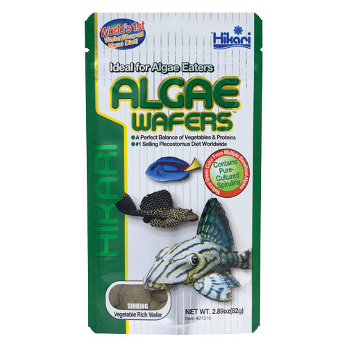 hikari sinking algae wafers discs vegetable 2.89 oz 042055213165 21316