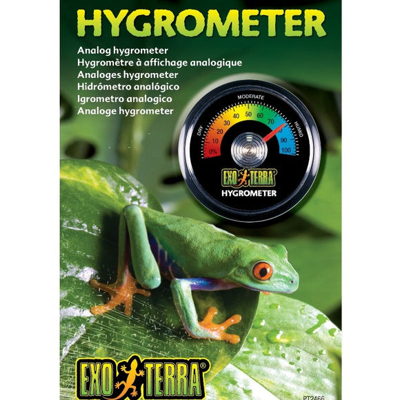 Exo Terra PT2466 hygrometer analog guage humidity gauge gage round 015561224666