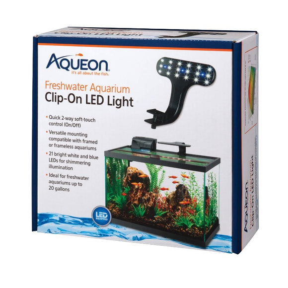 015905000727 100533612 Aqueon LED Clip on Light, Freshwater clip-on